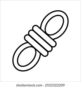 illustration of a rope, typically used to represent tools or construction materials.