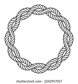 Illustration of a rope woven into rings