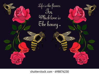 Illustration with rose and bee
mirror rose 
Illustration with rose
Bouquet for printed on the product.
floral graphic for t-shirt
vector animal and flower.
T-shirt screen design