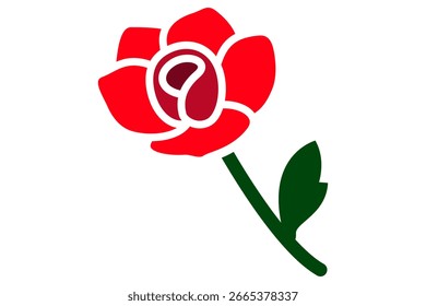 Ilustración de una flor de rosa