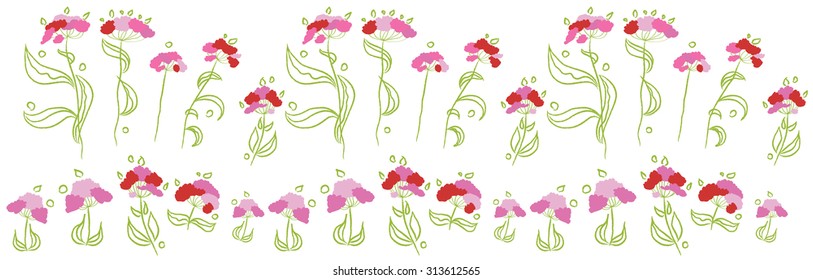 illustration of rose flowers on white background