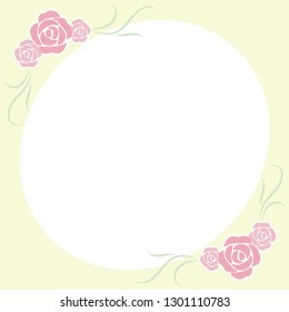 Illustration of a rose frame.