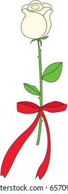 illustration of rose on a white background
