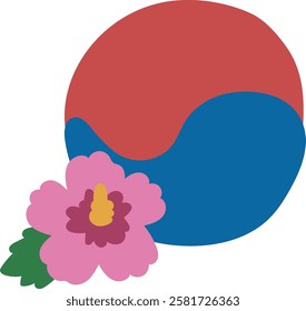 an illustration of a rose of Sharon