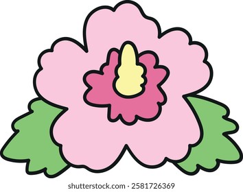 an illustration of a rose of Sharon