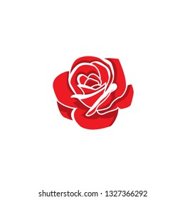 illustration of rose without line vector