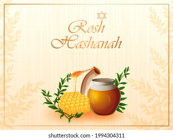 illustration of Rosh Hashanah the Jewish New Year festival celebrated in Israel