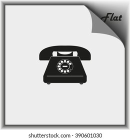 Illustration of a rotary phone.