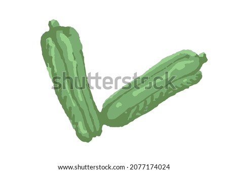 Illustration of a rough and warm touch of shishito pepper