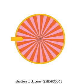 Illustration roulette sunlight retro unique design