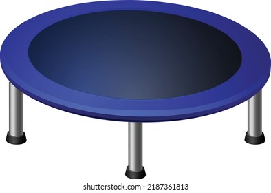 An Illustration Of A Round Cartoon Trampoline