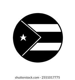 ilustração da bandeira redonda de Cuba