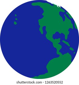 Illustration of a round earth