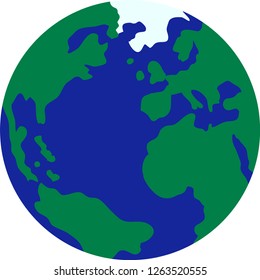 Illustration of a round earth