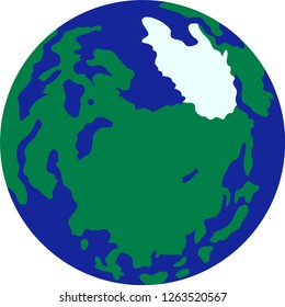 Illustration of a round earth