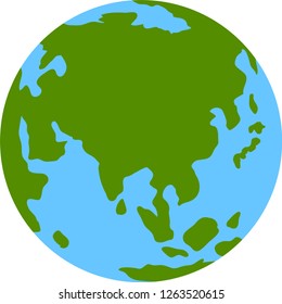 Illustration of a round earth