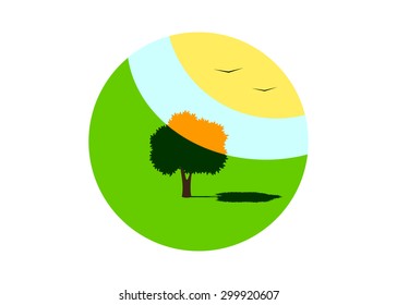  Illustration of a round form, nature