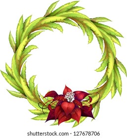 Illustration of a round frame on a white background