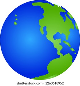 Illustration of a round gradation earth