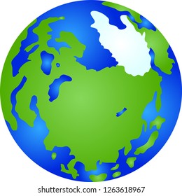 Illustration of a round gradation earth