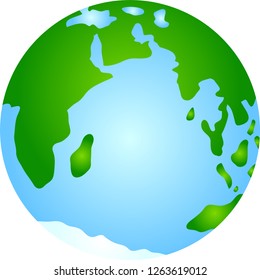 Illustration of a round gradation earth