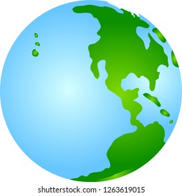 Illustration of a round gradation earth