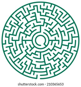 Illustration of the round maze