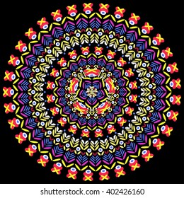 illustration round Ornament Pattern. Geometric circle element 