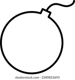 Illustration of a round shaped bomb