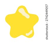 Illustration of a rounded yellow star