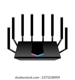 Es una ilustración de router, comunicación de alta velocidad.
