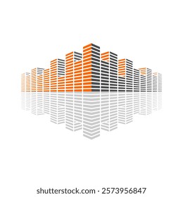 Illustration of a row of buildings
