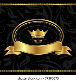 Illustration Royal Background Golden Frame Vector Stock Vector (Royalty ...