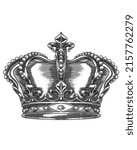 Illustration of the royal crown. High Detailed Vector Art	