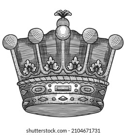 Illustration of the royal crown. High Detailed Vector Art
