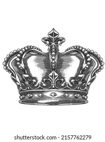 Illustration of the royal crown. High Detailed Vector Art	