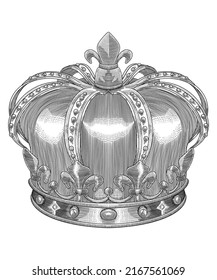 Illustration of the royal crown. High Detailed Vector Art