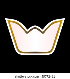 Illustration royal label of black background - vector
