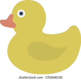 Illustration rubber duck. Children's toy for the bathroom.