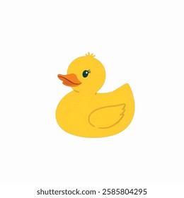 Illustration of a Rubber Duck on Isolated Background Perfect for toy designs, bathrelated themes, and playful graphics