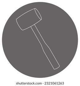 It is an illustration of rubber hammer.