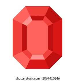 Illustration of ruby beautiful precious stone. Image for jewelry.