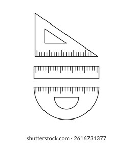 Illustration ruler line stroke unique design with blank background