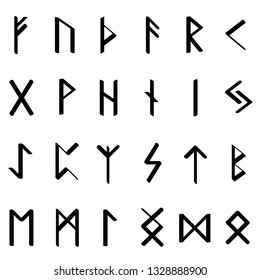 Viking Runes Elder Futhark Alphabet Vector Stock Vector (Royalty Free ...