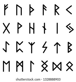 Illustration of runic alphabet.