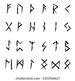 Illustration Runic Alphabet Stock Vector (Royalty Free) 1331964617 ...