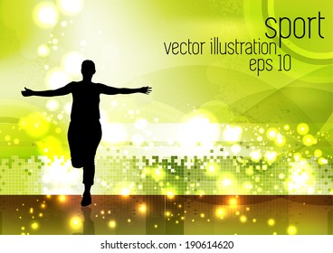 illustration runner, vector 