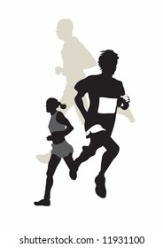 Illustration of runners