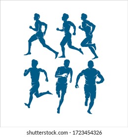 illustration of a runner's body, suitable for illustration of health clinics, food supplement products, fitness, sports, athletes, sports products etc.