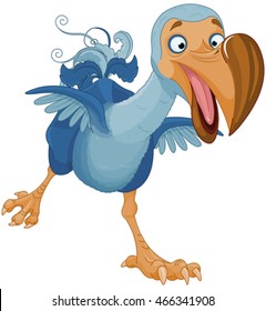 Illustration of running Dodo bird 
